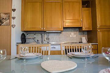 A kitchen with a sign on the wall that says camping