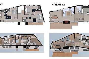 A floor plan of a house with the number 2 on it