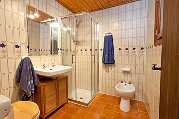 A bathroom with a sink a toilet and a shower