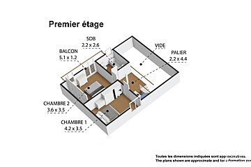 A 3d floor plan of a house called premier etage