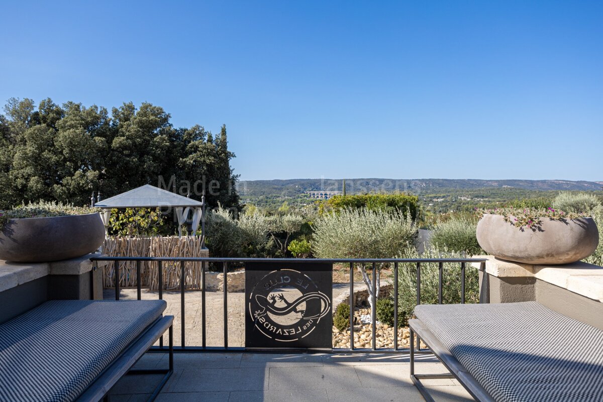 A balcony with a sign that says made in france