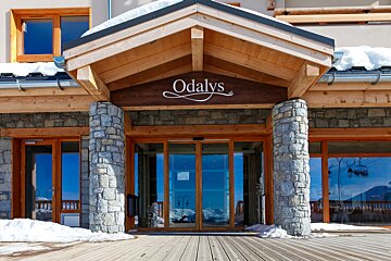 The word odalys that is on a building
