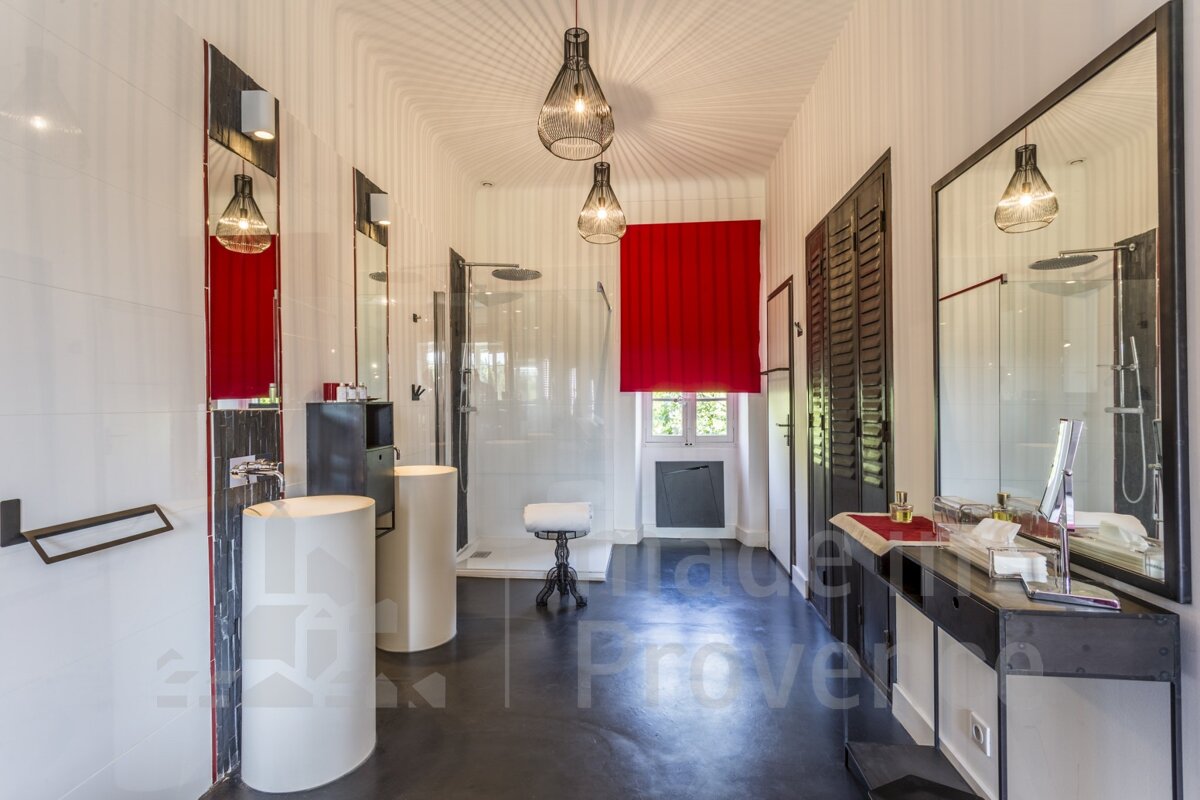 A bathroom with the word proven on the bottom