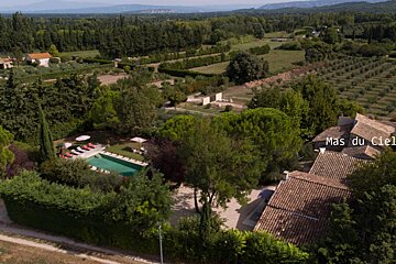 An aerial view of the mas du ciel estate