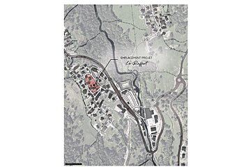 A map shows the location of an emplacement projet