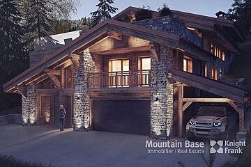 A rendering of a mountain base immobilier real estate house