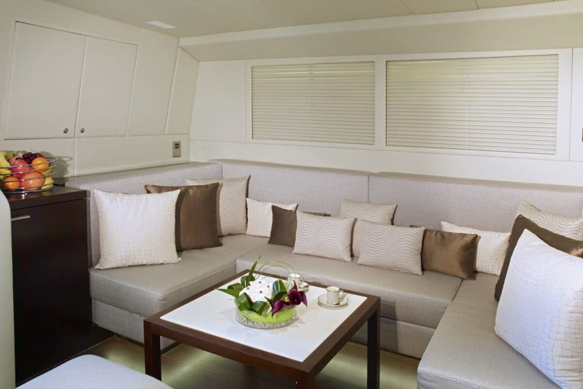 A living room with a couch and a coffee table