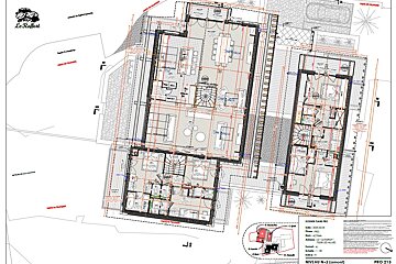 A drawing of a house with the word le raffel on it