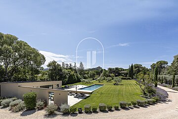 A large house with a large swimming pool in the backyard