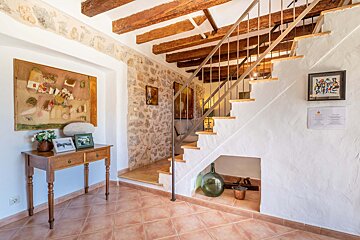 Stairs leading up to the second floor of a house