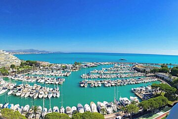 A harbor with lots of boats docked in it