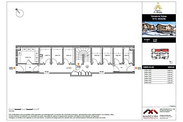 An architectural floor plan diagram of "Domaine de l'Ardoise" in Morzine, showing ground floor cellars and ski lockers.