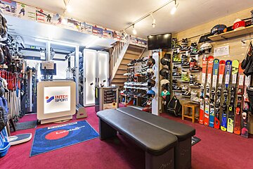 The inside of a store called inter sport