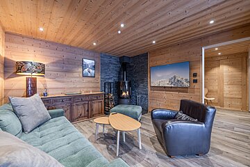 A kitchen with a sign that says ski on it