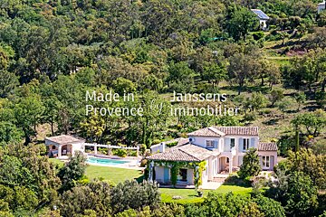 An aerial view of a house in provence made by janssens immobilier