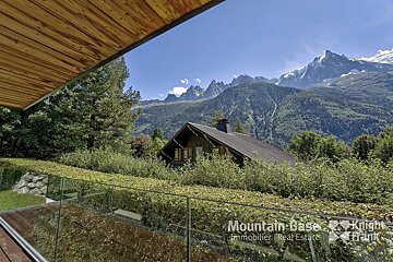 A view of mountains from a balcony with the words mountain base on the bottom