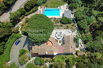 An aerial view of a house in provence
