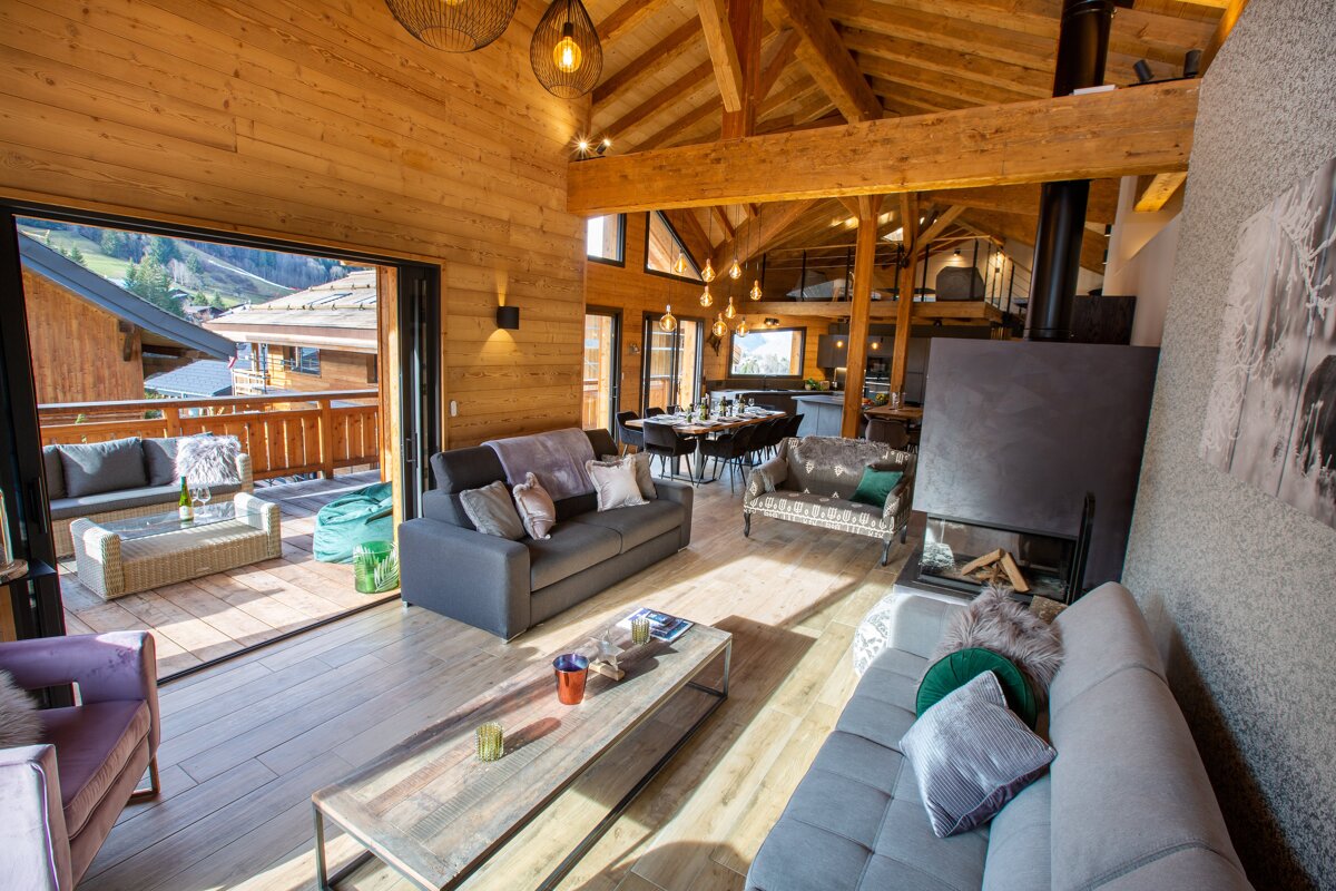 A living room with a couch and a coffee table