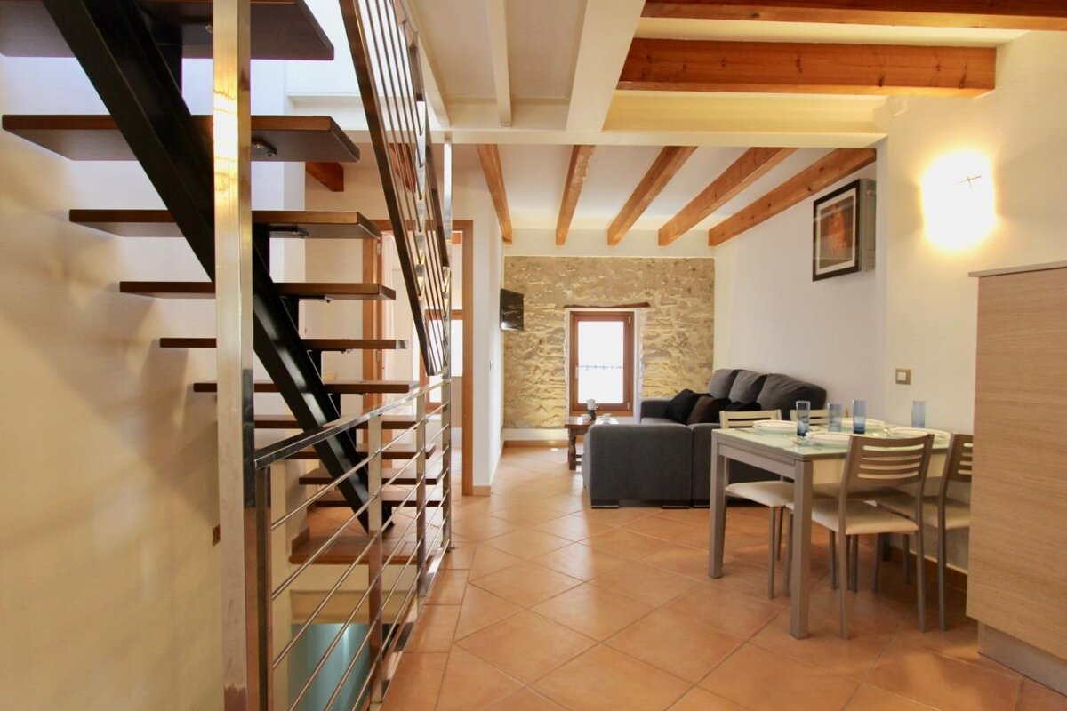 A staircase leading up to the second floor of a house