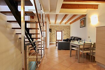 A staircase leading up to the second floor of a house