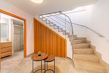 Stairs leading up to the second floor of a house