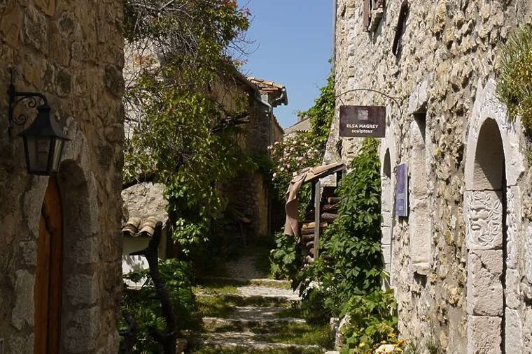 Tiny alleys in Bargeme, Provence