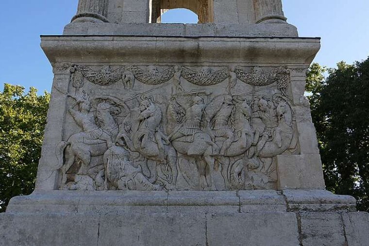 The frieze around the mausoeum, Glanum