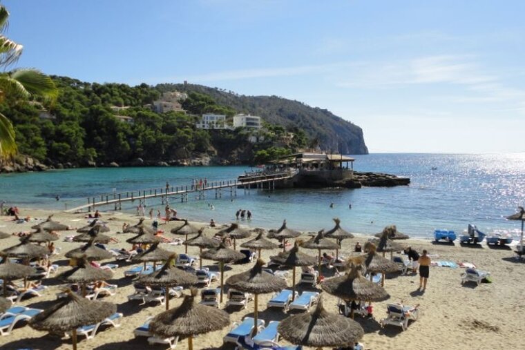 camp de Mar beach and restaurant