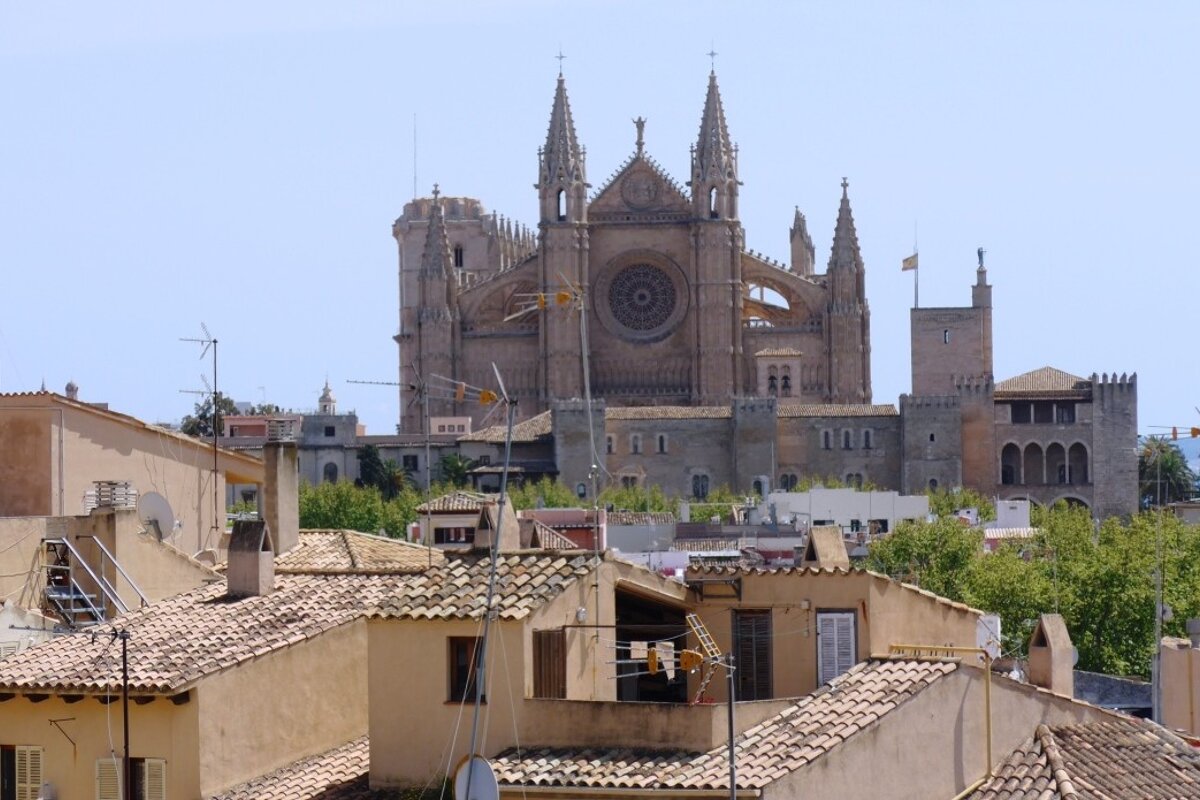 View of the cathedral from Es Balaud art museum terrace