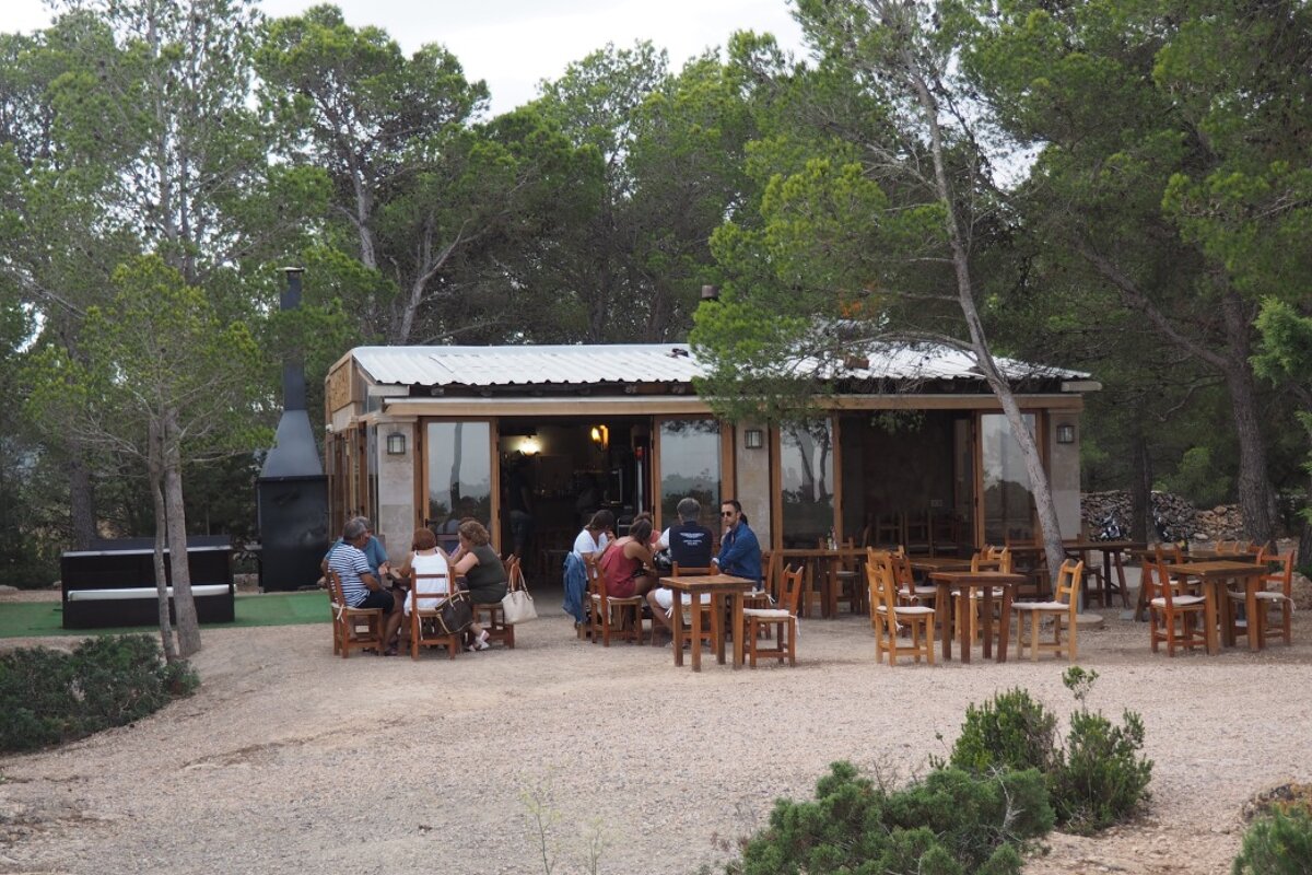 Las Puertos des Cielo eco restaurant outside of snata agnes in ibiza