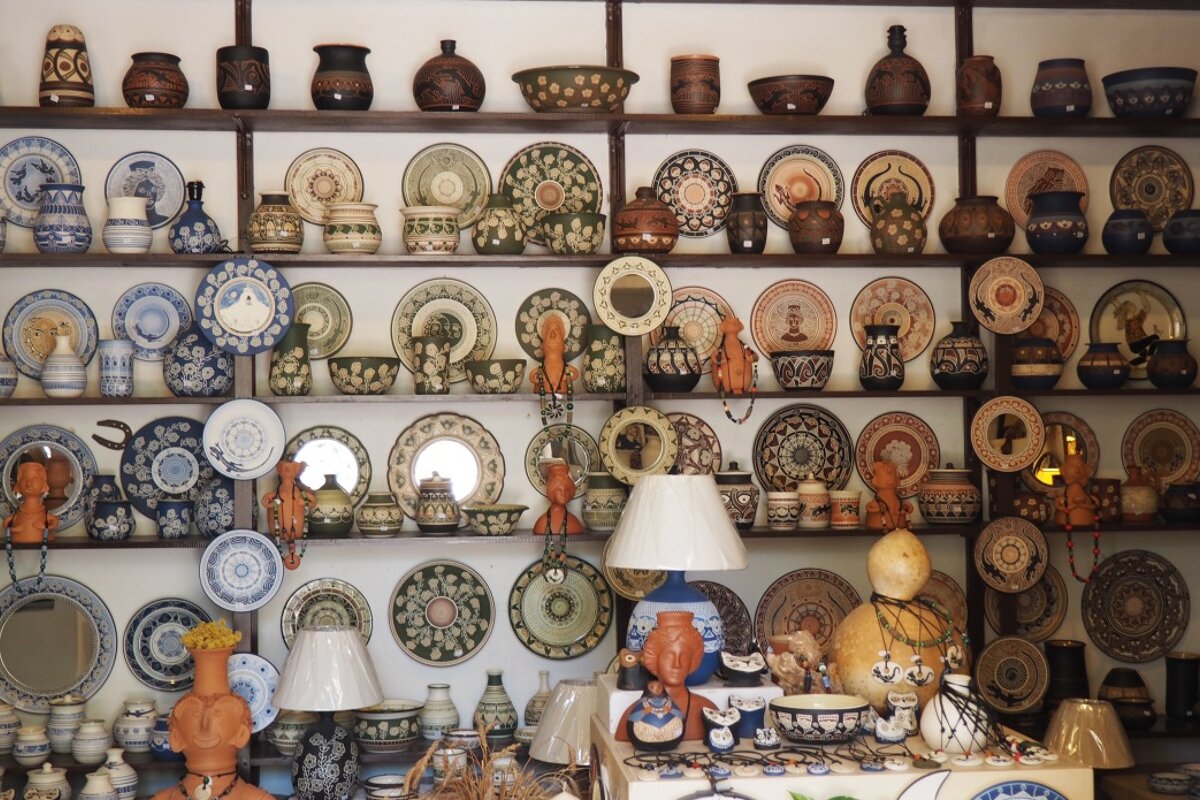 a pottery shop