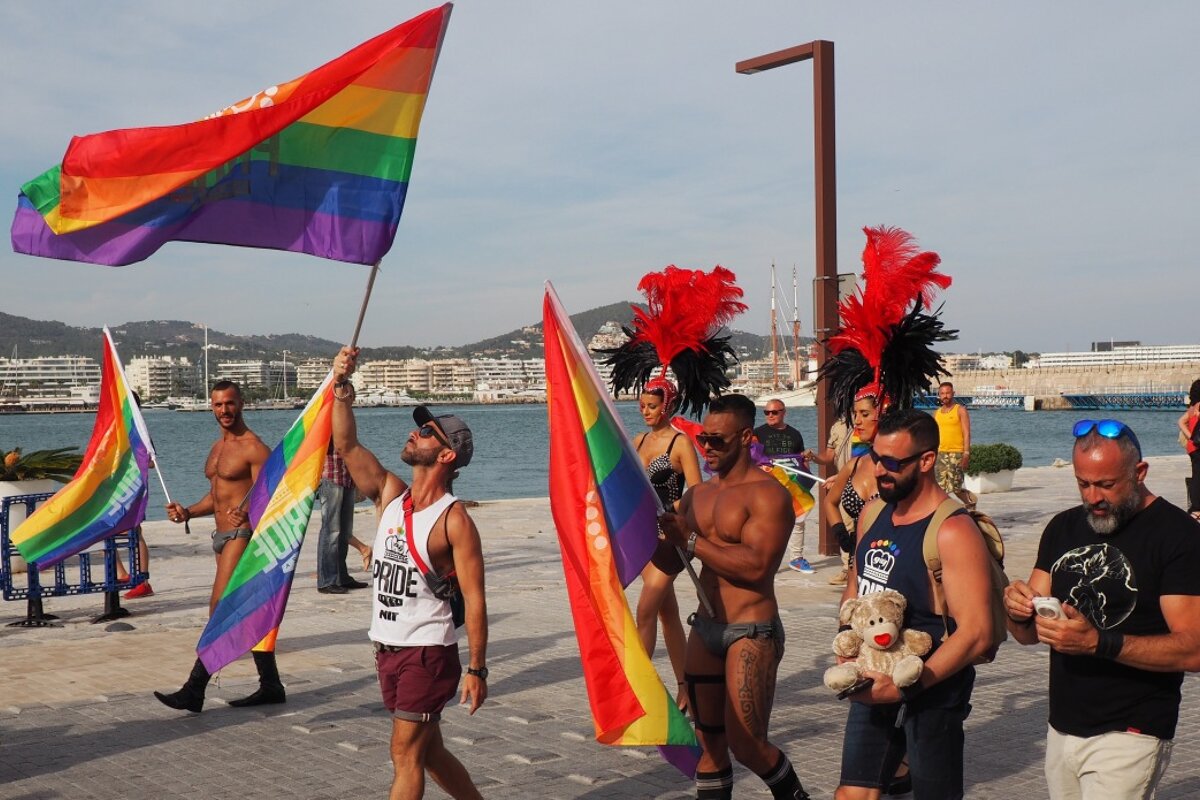 Gay Pride parade in ibiza town 2016