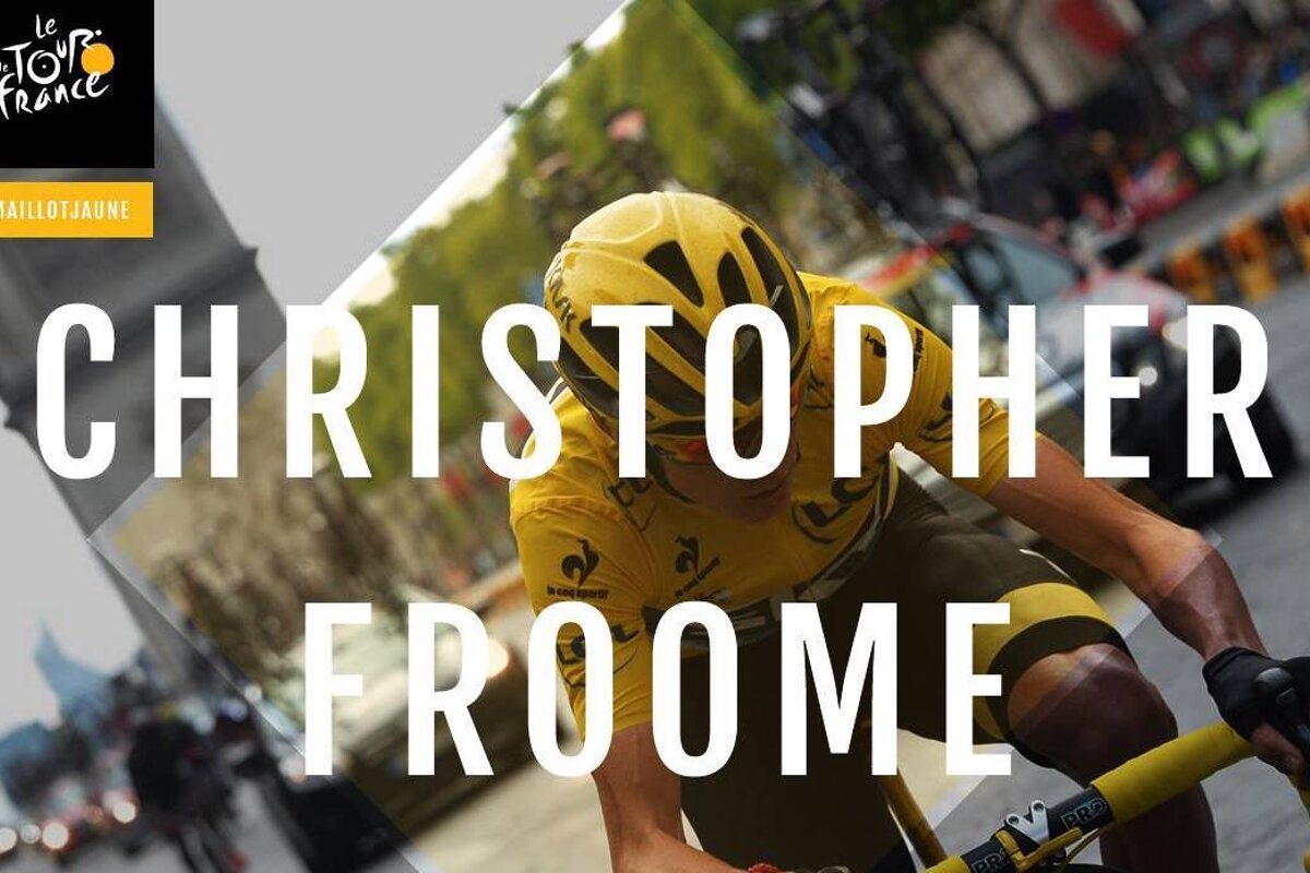 chris froome riding in yellow in paris in tour de france 2015