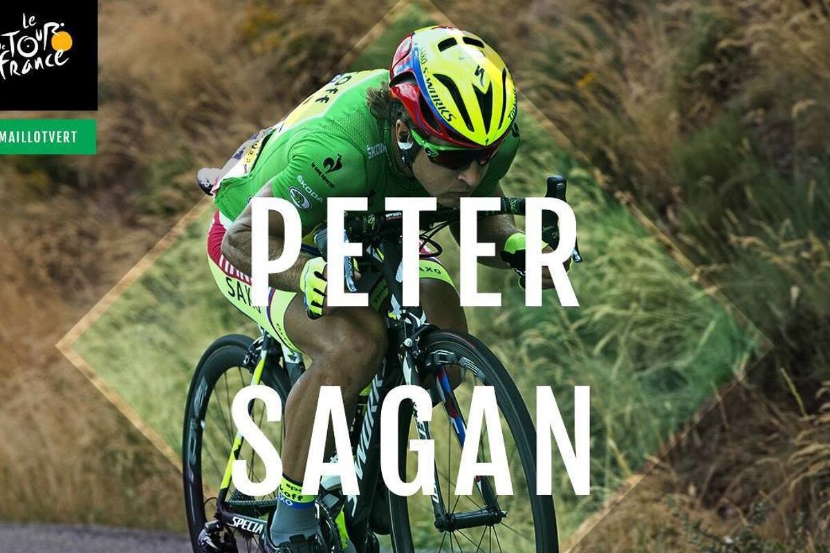 Peter Sagan in green jersey in the tour de france 2015
