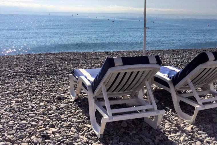 The beach at the beach club