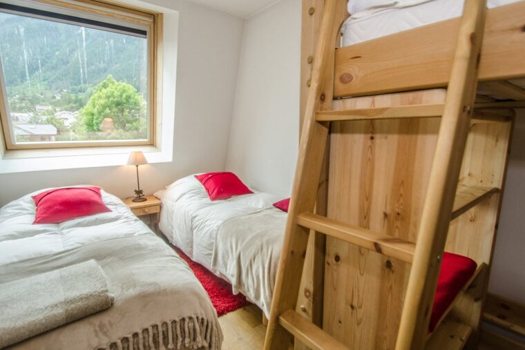 A triple bedroom in the apartment