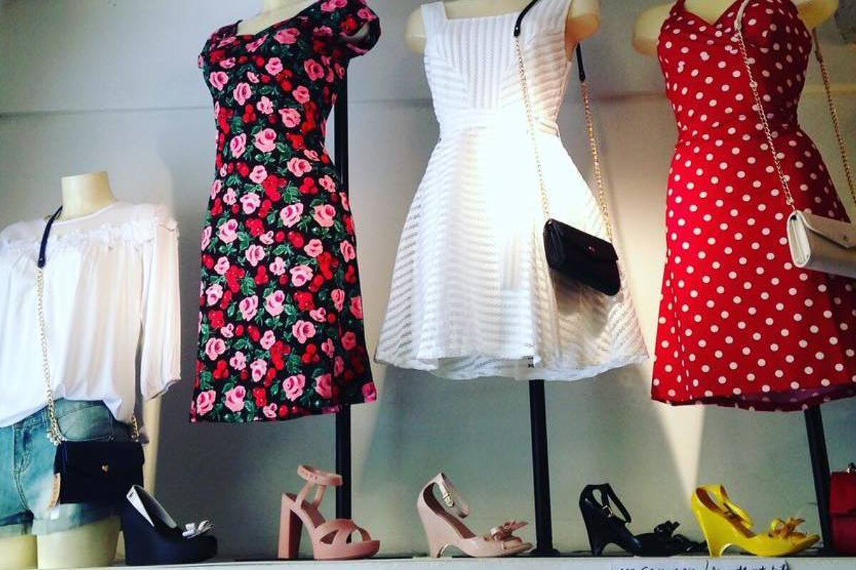 dresses in a shop in antibes