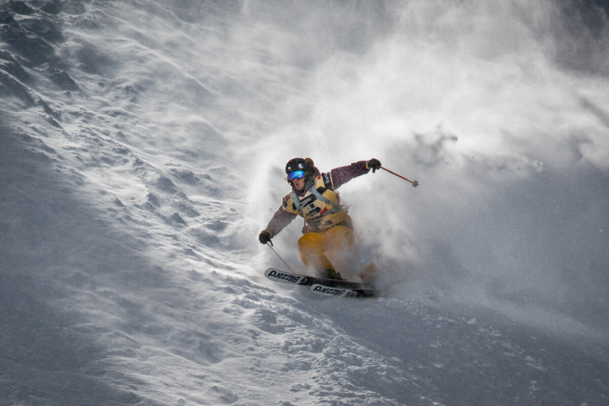 a freeride Skier