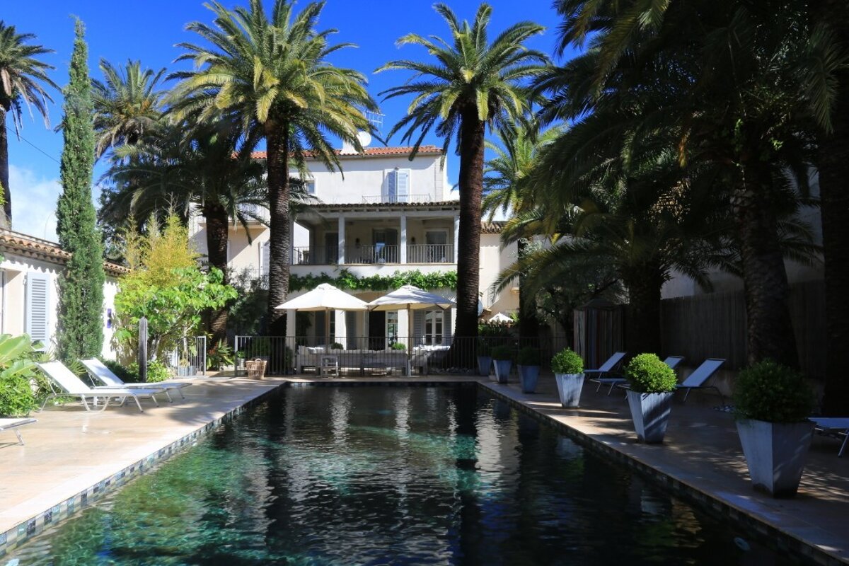 Peaceful swimming pool, outdoor, at hotel pastis in st tropez
