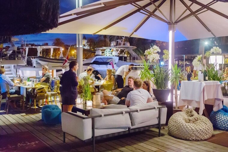 The terrace at the restaurant