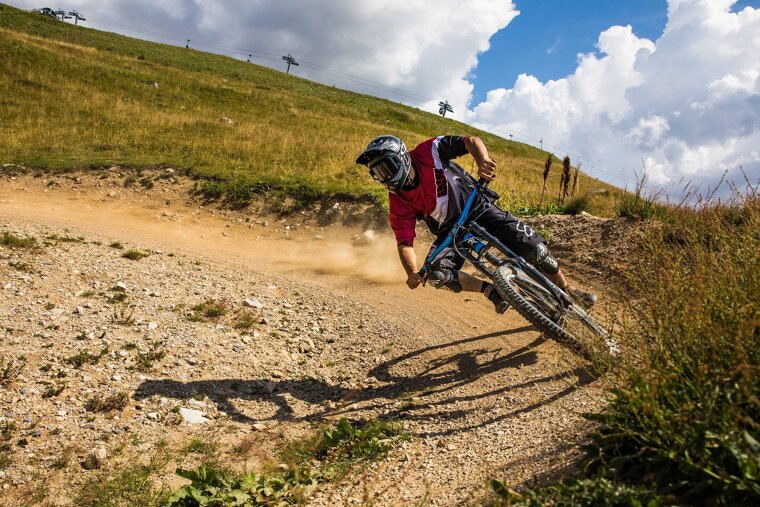 Mountain bike trail in Meribel