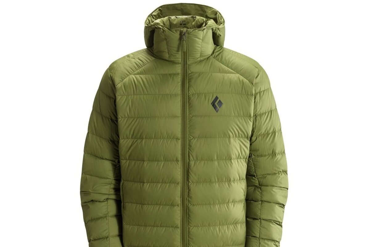 a dark green winter jacket