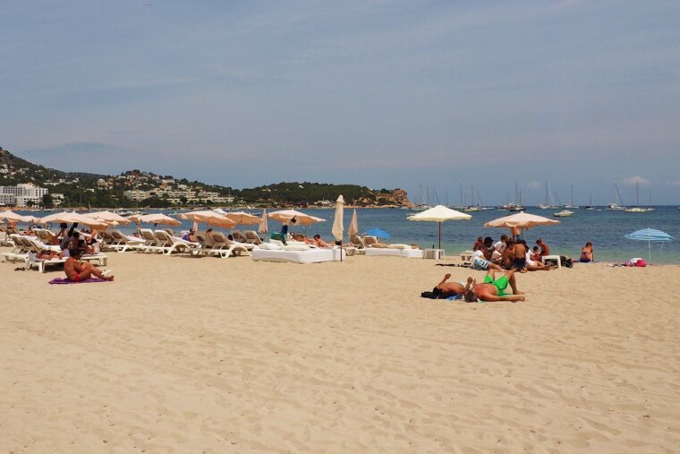 Beautiful white sandy beach