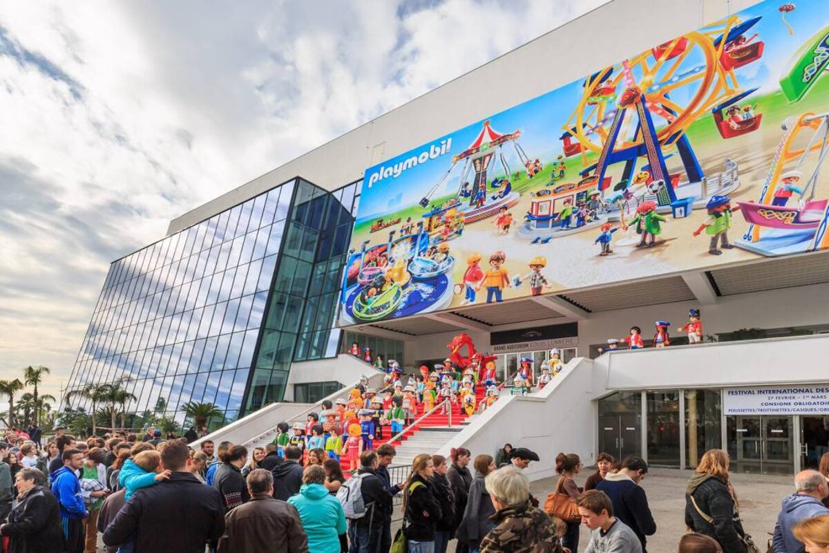 the exterior of palais des festival during festivals des jeux 2016