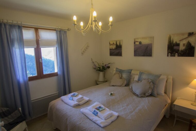A double bedroom in the chalet