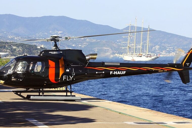 Taking off at Heliport de Monaco