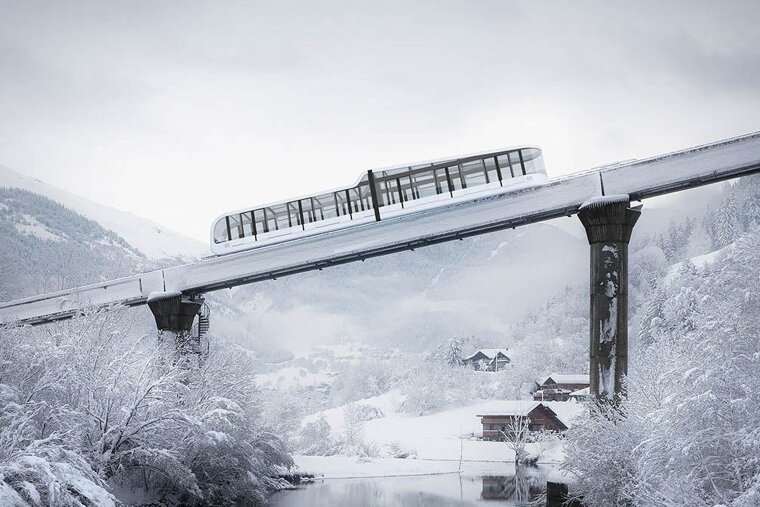 The funicular from Bourg Saint Maurice