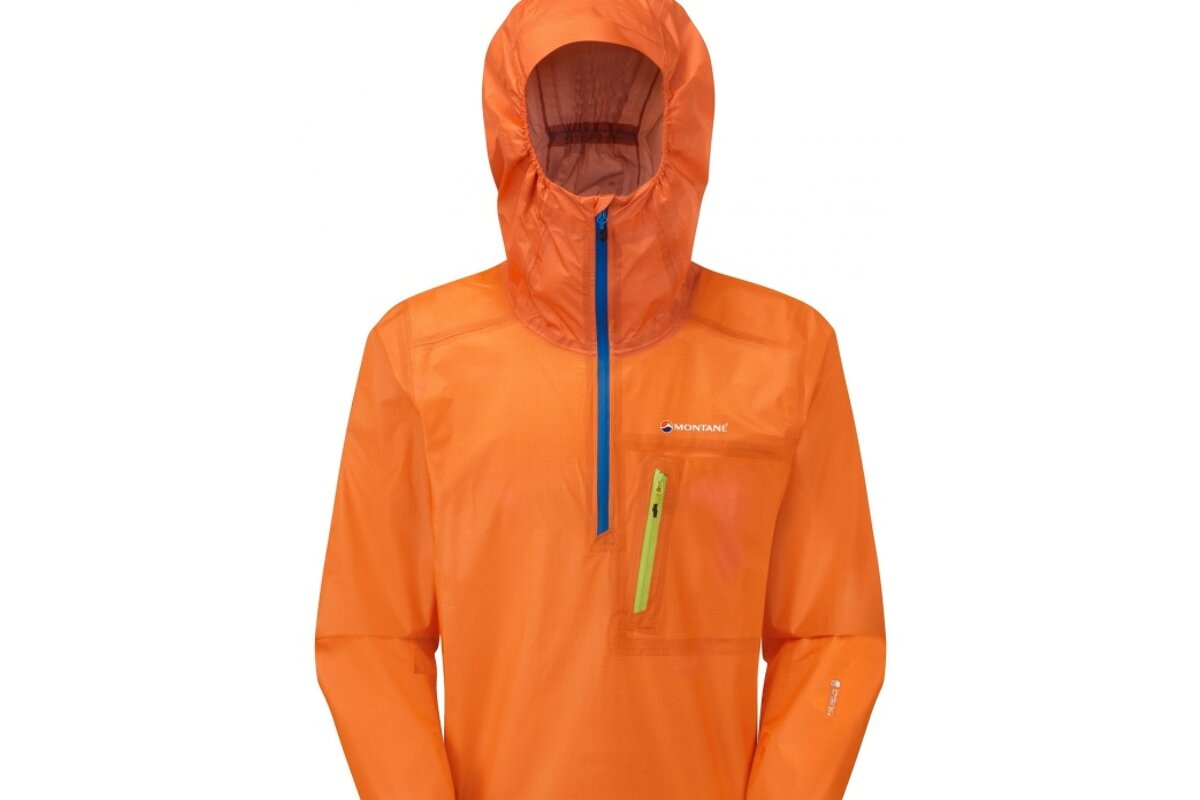 an orange jacket