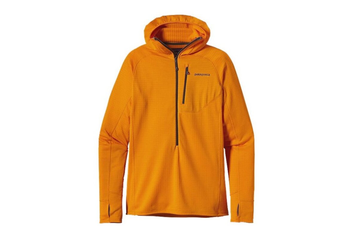 an orange hoody