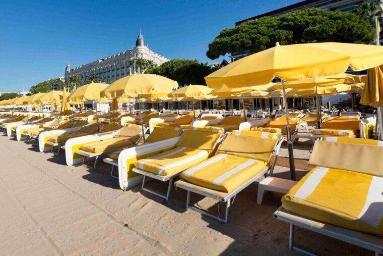 The beach at the beach club